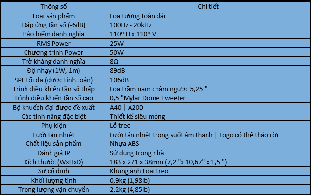 Loa treo tường NEXT W5F W chính hãng