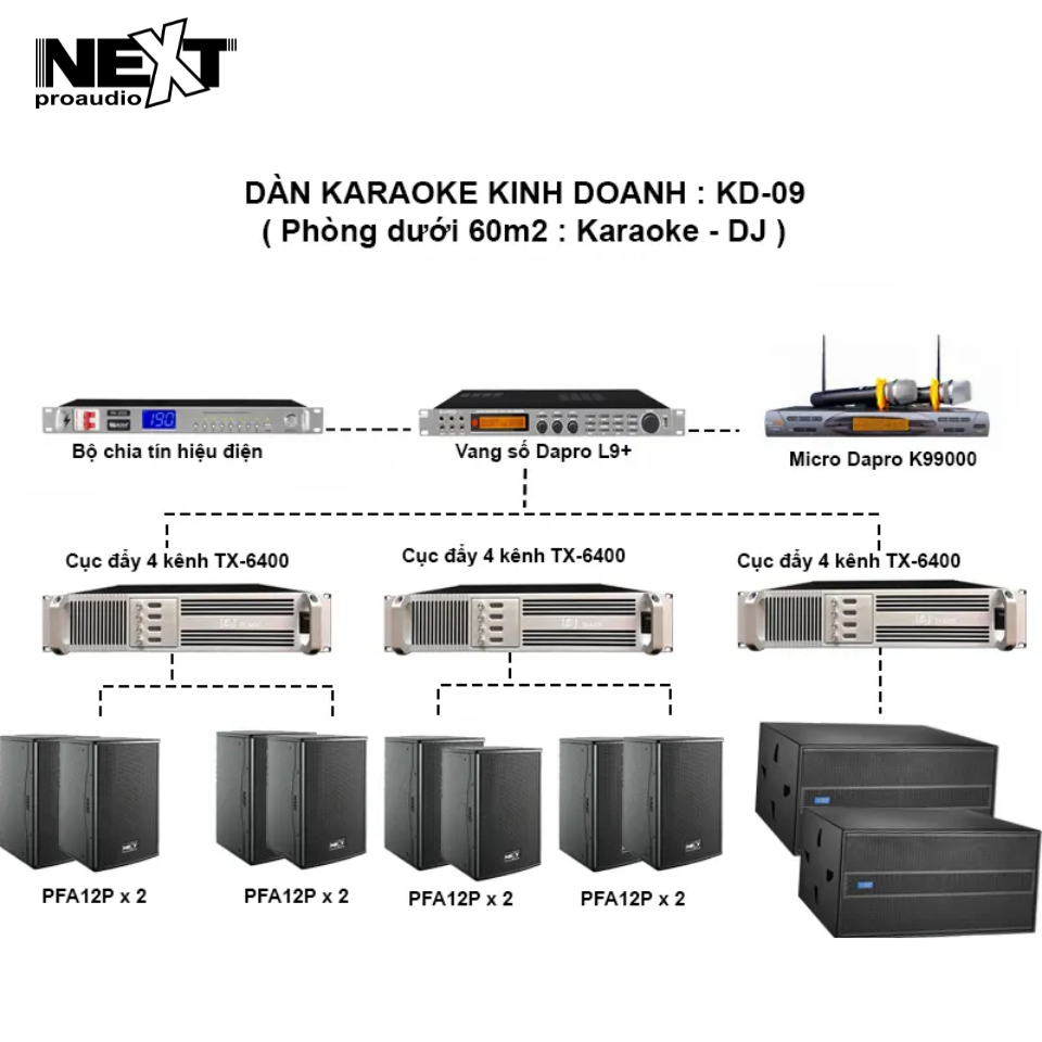  Dàn Karaoke Next-proaudio KD-09 chất lượng cao